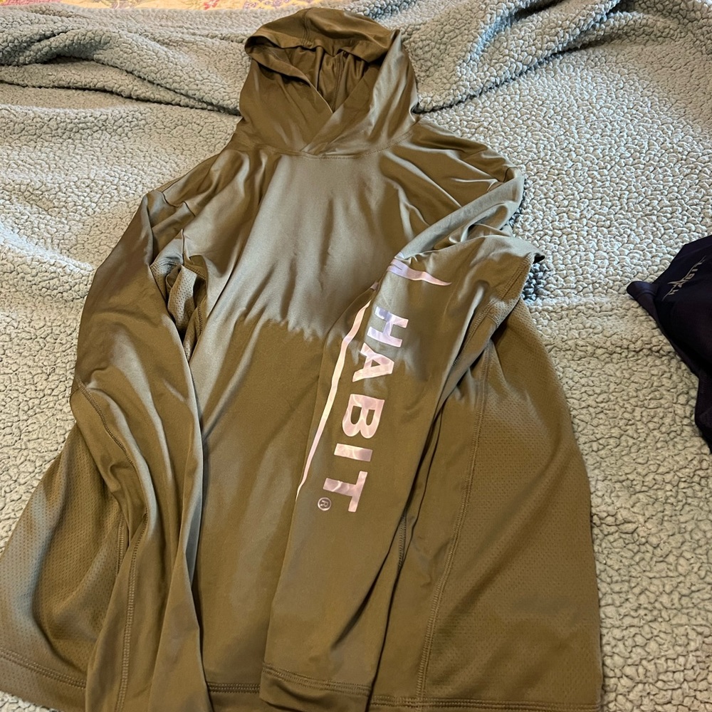 New men’s outdoor shirt with hood.